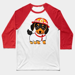 Dachshund as fireman Baseball T-Shirt